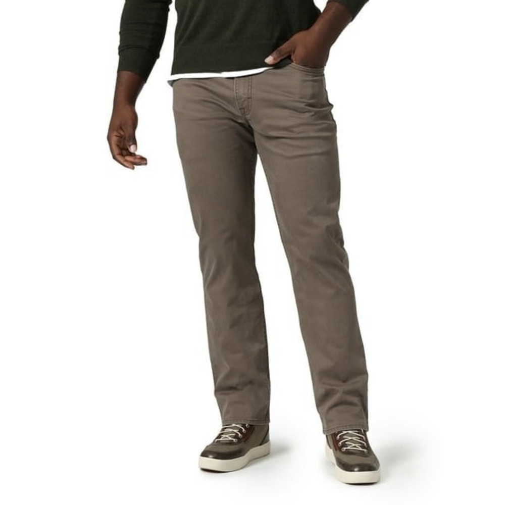 Wrangler  Stretch Straight Fit Twill Pant‎ Men's 40x30 Brown Cowboy Western Work